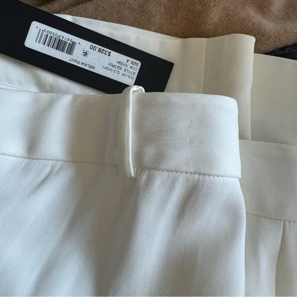 NWT Kobi Halperin Melina Pants Ivory Size 8 - Picture 13 of 16